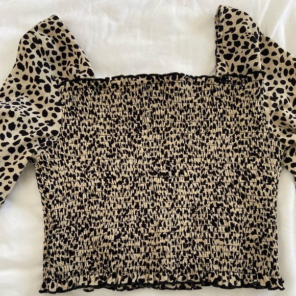 cropped animal print shirt - Picture 3 of 5